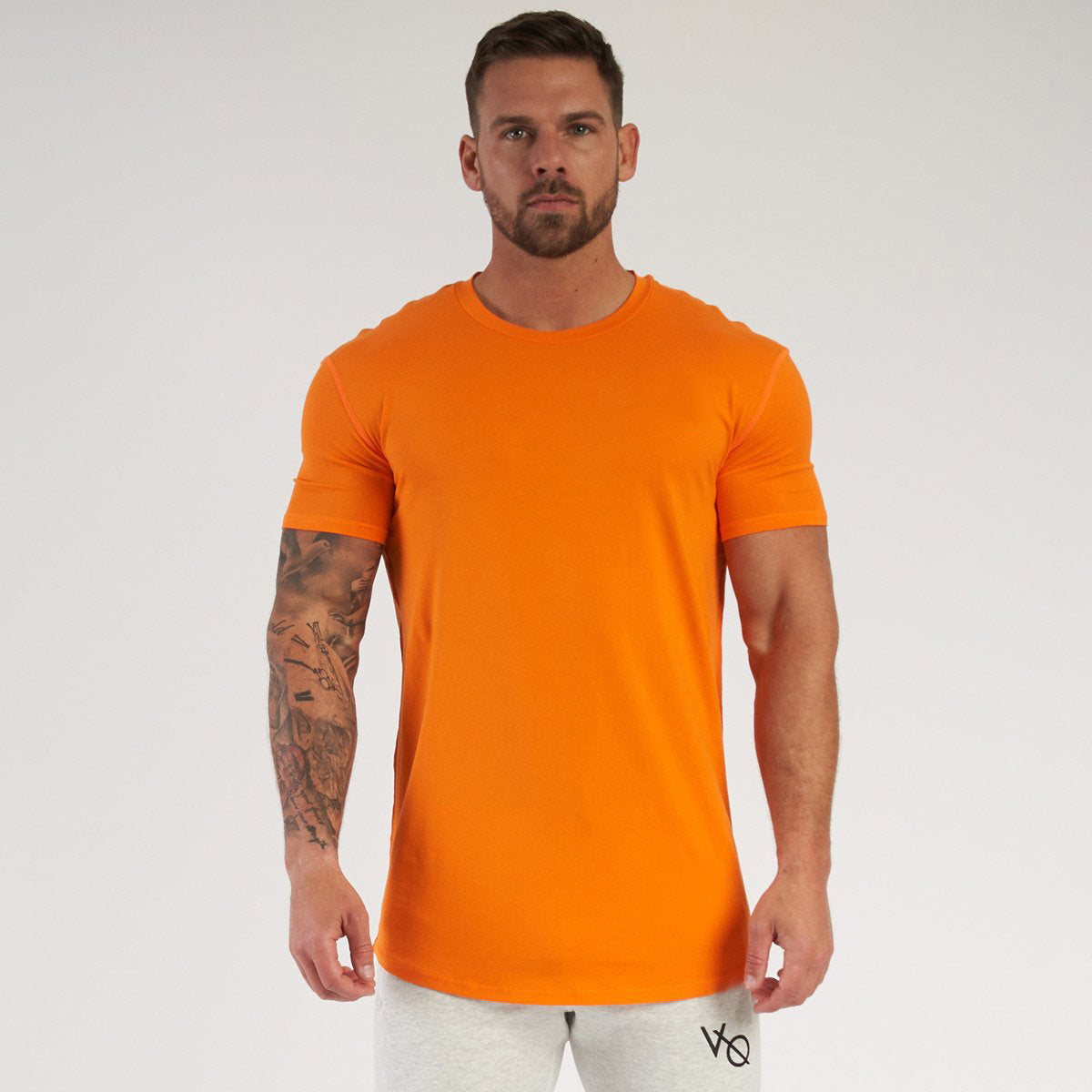 Oranje getailleerd T-Shirt