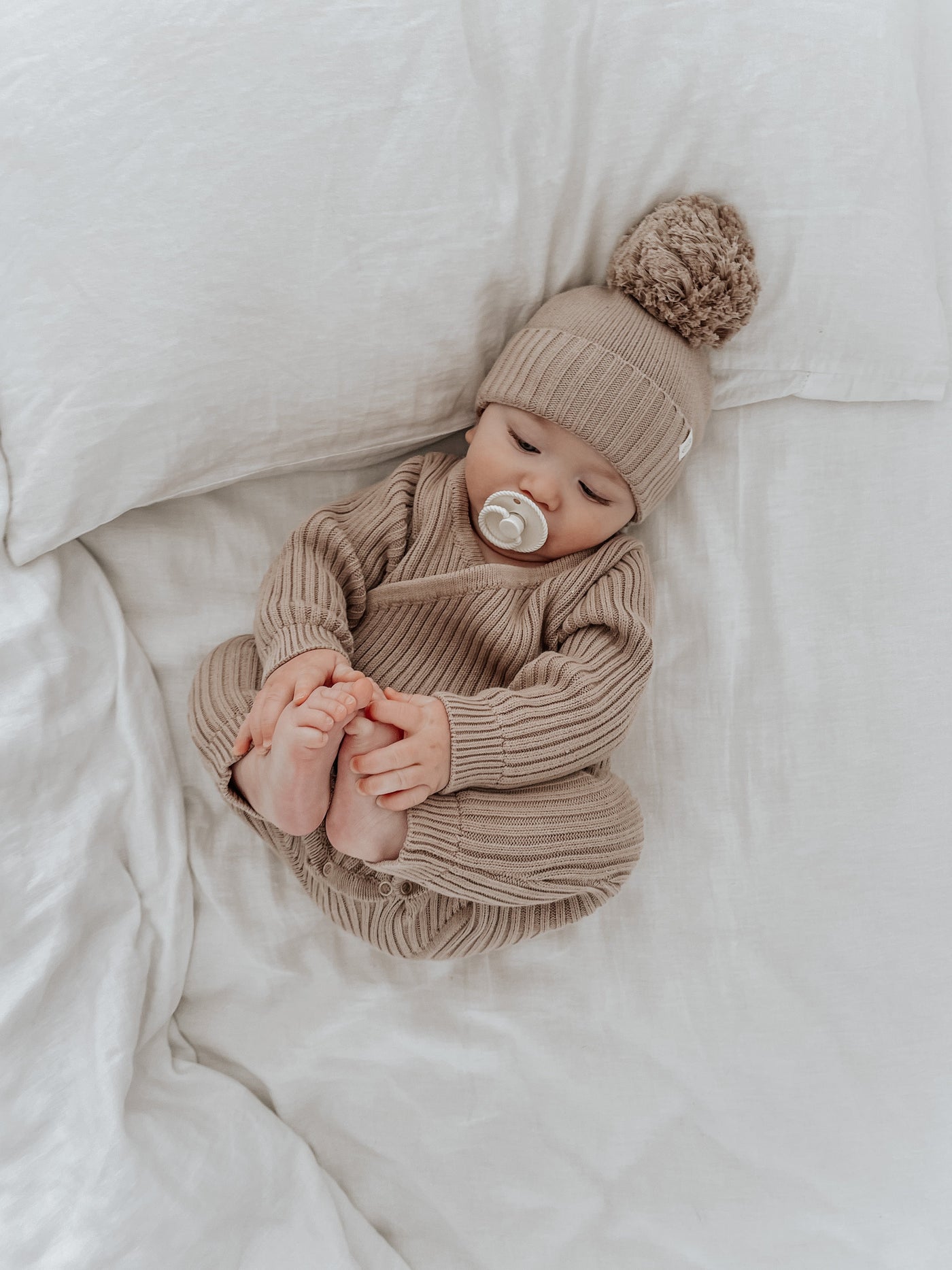 Gebreide Pompom Muts | Acorn