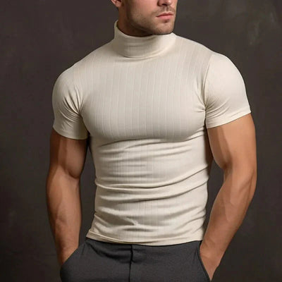 Damien™ | T-shirt met col en smalle pasvorm