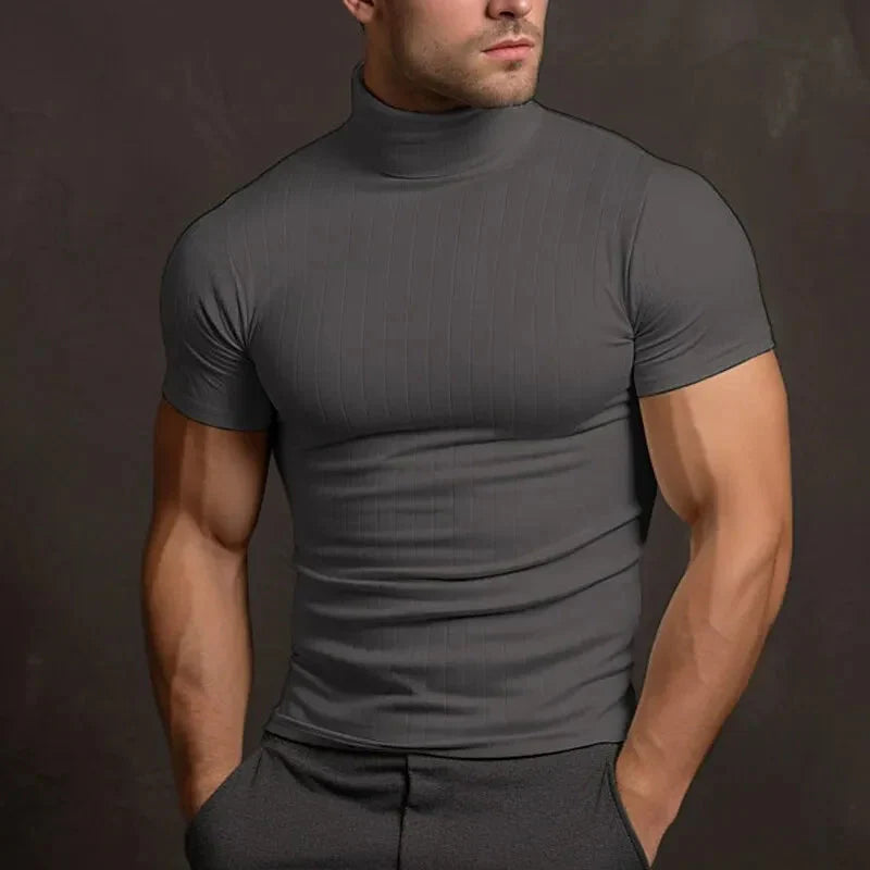 Damien™ | T-shirt met col en smalle pasvorm
